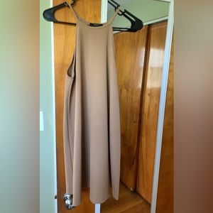 Just goes above the knee. Soft